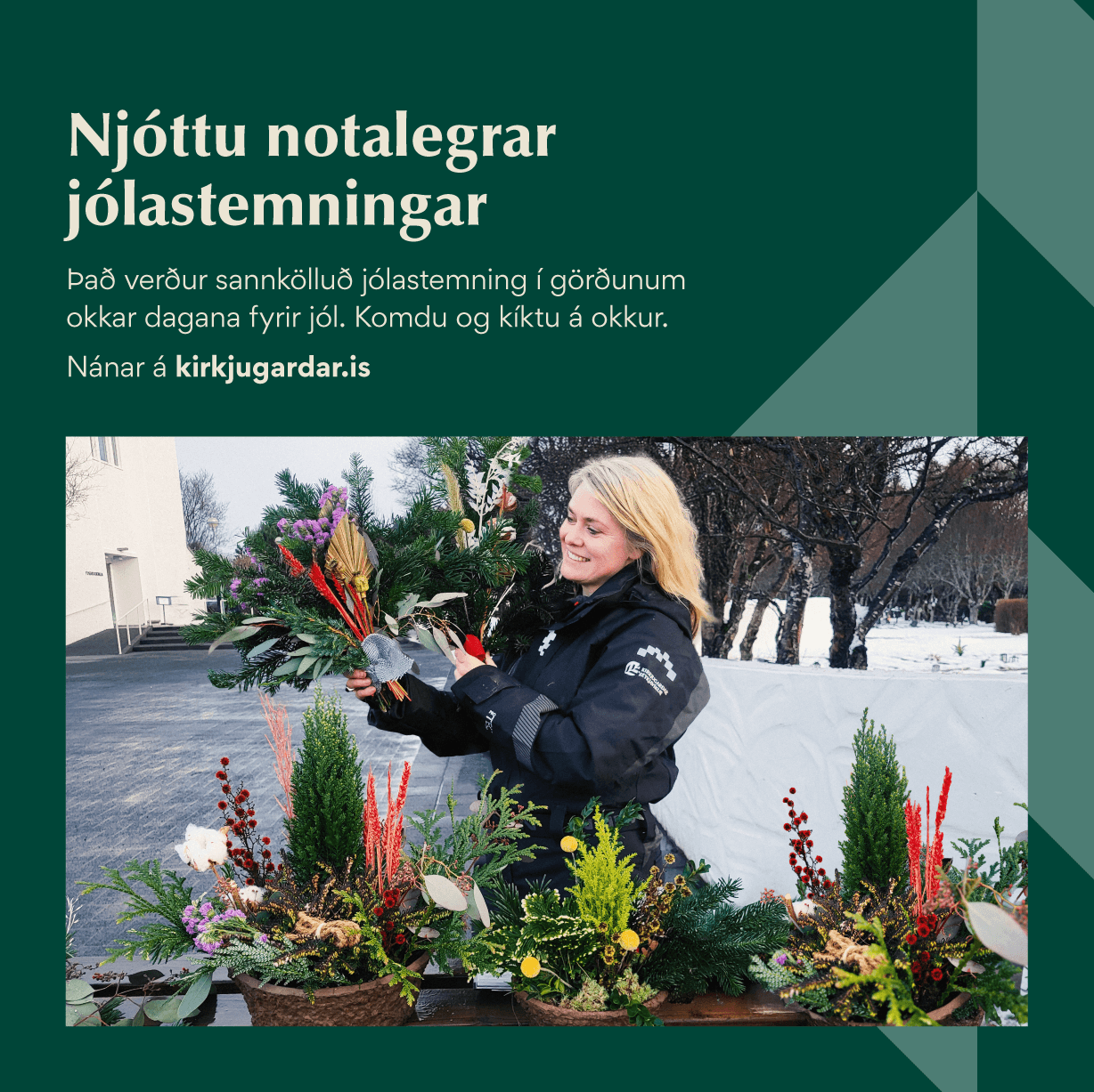 Það verður sannkölluð jólastemning í görðunum okkar dagana fyrir jól